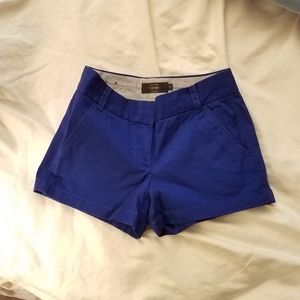 JCrew Chino Royal Blue Shorts Size 0